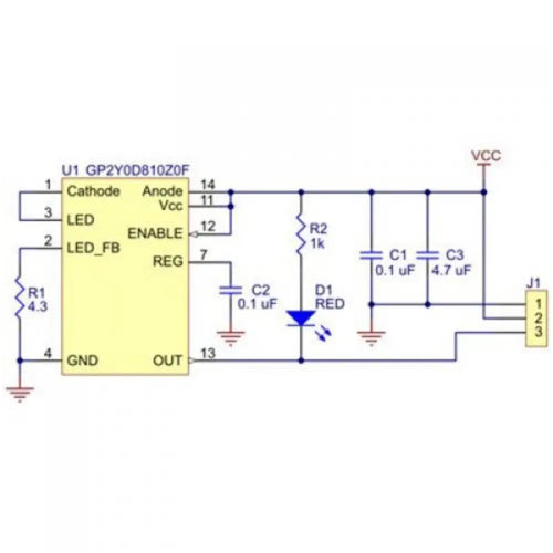 Sharp GP2Y0D805Z0F IR Range Sensor - 0.5cm to 5cm