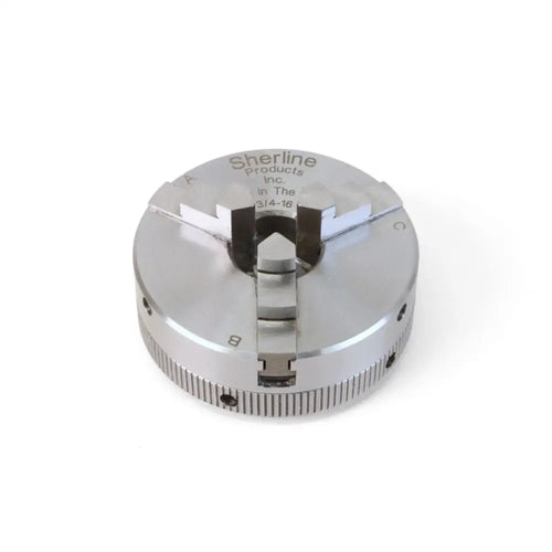 Sherline 2.5" 3-Jaw Chuck – Electroless Teflon Nickel Coated