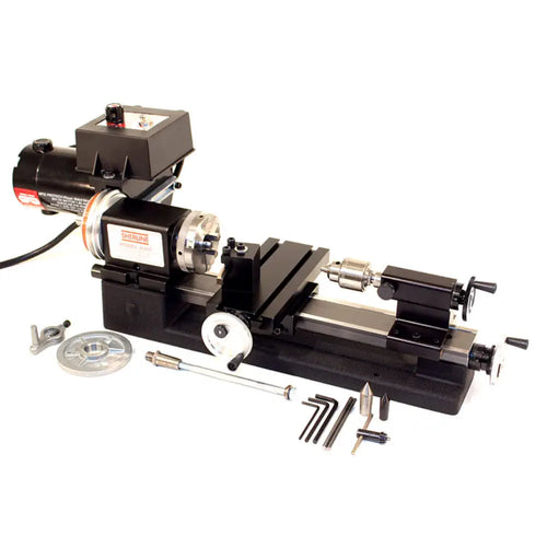 Sherline Manual 8-Inch Tabletop Lathe with Zero Adjustable Handwheels Package A (Metric) (EU)