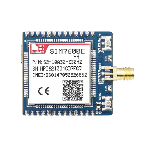 Waveshare SIM7600E-H 4G Communication Module, 4G/3G/2G, GNSS, w/ SMA Antenna