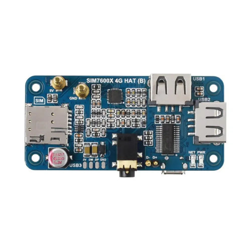 SIM7600G-H 4G HAT (B) for Raspberry Pi LTE Cat-4 4G/3G/2G Support GNSS (Global)