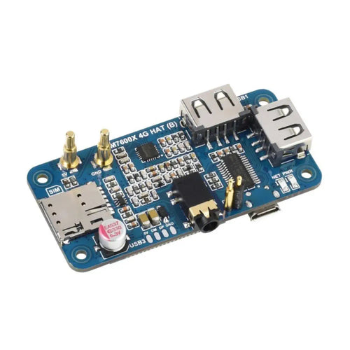 SIM7600G-H 4G HAT (B) for Raspberry Pi LTE Cat-4 4G/3G/2G Support GNSS (Global)