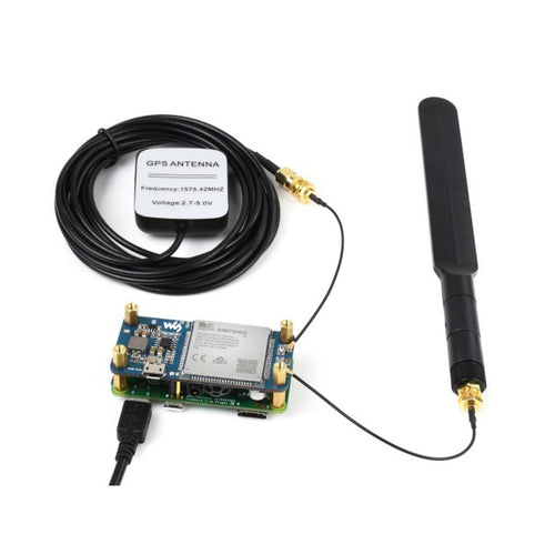 SIM7600G-H 4G HAT (B) for Raspberry Pi LTE Cat-4 4G/3G/2G Support GNSS (Global)