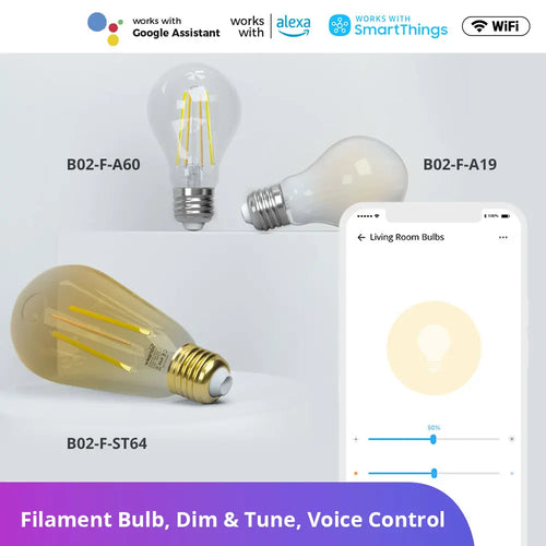 SONOFF B02-F Smart Wi-Fi LED Filament Bulb (B02-F-A19)