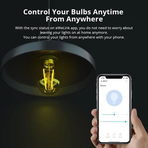 SONOFF B02-F Smart Wi-Fi LED Filament Bulb (B02-F-A19)