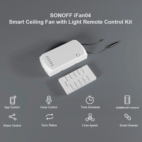 SONOFF iFan04: Wi-Fi Ceiling Fan & Light Controller (iFan04-L)