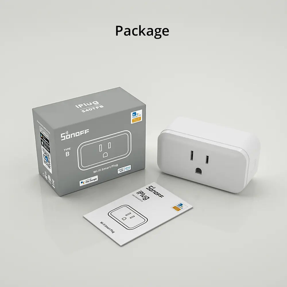 SONOFF iPlug Series Wi-Fi Smart Plug (S40 - Type B) - RobotShop