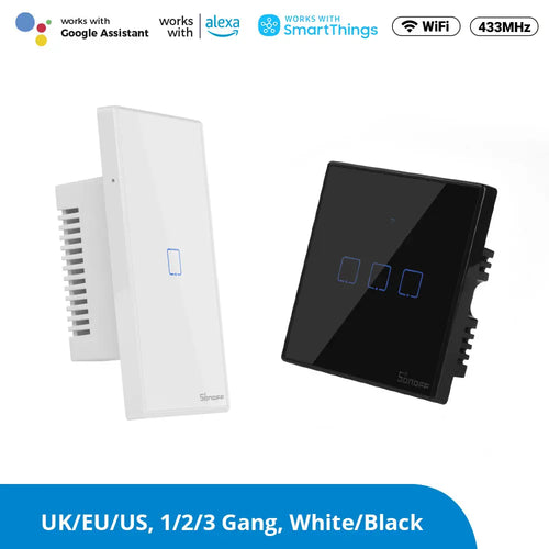 SONOFF TX Series WiFi Wall Switch (T2, EU, 2 Gang, White)