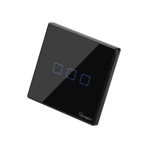 SONOFF TX Series WiFi Wall Switch (T3, EU, 3 Gang, Black)