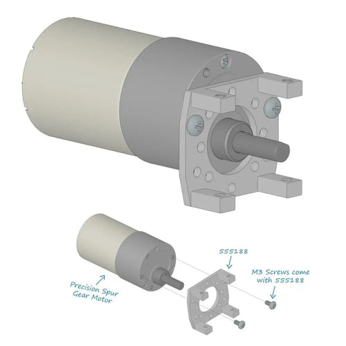 6-12V, 60RPM 70:1 Spur Gear Motor