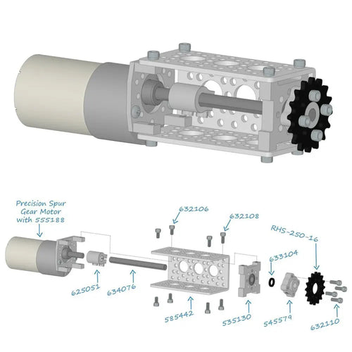 6-12V, 60RPM 70:1 Spur Gear Motor