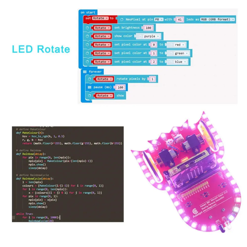 Adeept Smart Robot Car Kit Starry:bit with BBC micro:bit