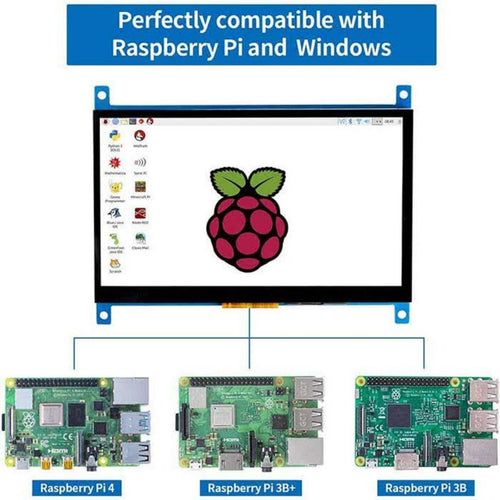 Sunfounder 7 Inch 1024x600 HDMI IPS LCD Capacitive Touchscreen for Raspberry Pi