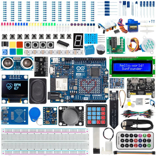 SunFounder Elite Explorer Kit w/ Original Arduino Uno R4 WiFi, RoHS Compliant, Online Tutorials & Video Courses for Beginners & Engineers