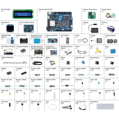 SunFounder Elite Explorer Kit w/ Original Arduino Uno R4 WiFi, RoHS Compliant, Online Tutorials & Video Courses for Beginners & Engineers