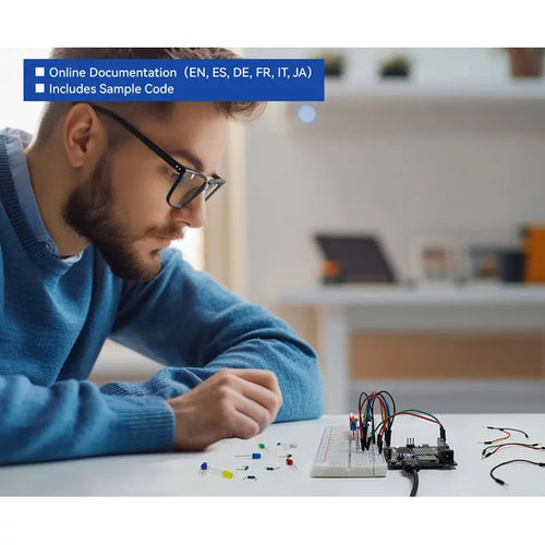 SunFounder Elite Explorer Kit w/ Original Arduino Uno R4 WiFi, RoHS Compliant, Online Tutorials & Video Courses for Beginners & Engineers