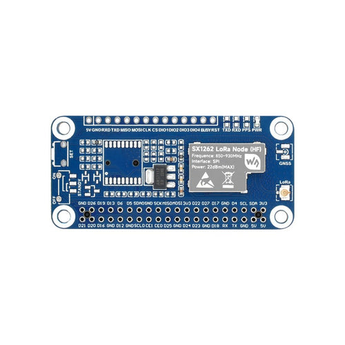 Waveshare SX1262 LoRaWAN Node Expansion Board for RPi, CB Antenna, 868/915Mhz