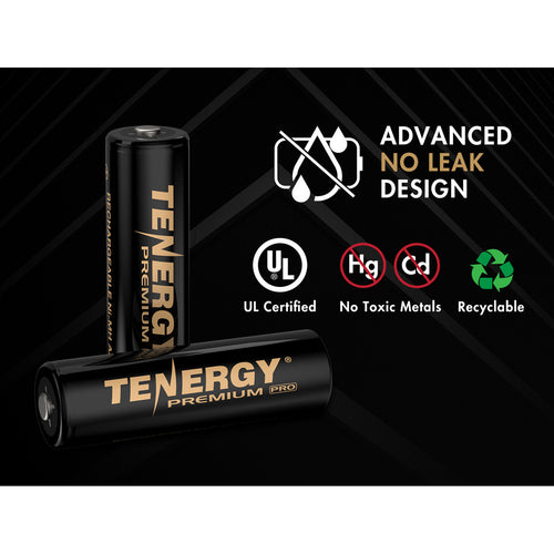 Tenergy PRO Rechargeable AA Batteries, 2800mAh NiMH (4x)