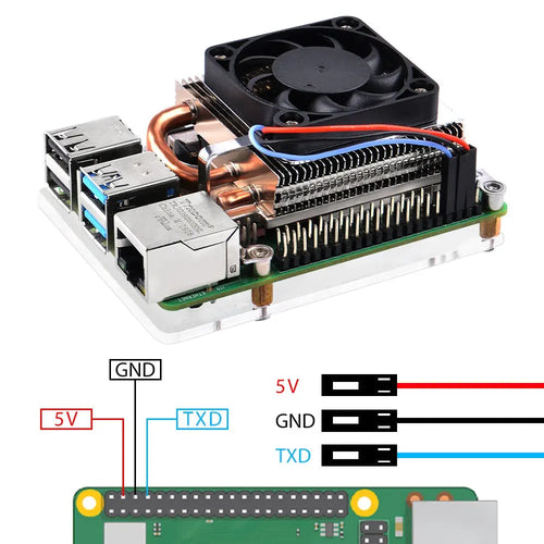 52Pi Ultra Thin Ice Tower Cooling Fan for Raspberry Pi 4 Model B CPU Fan