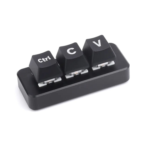 Waveshare Programmable 3-Key Ctrl C/V Shortcut Keyboard (Plus Version)