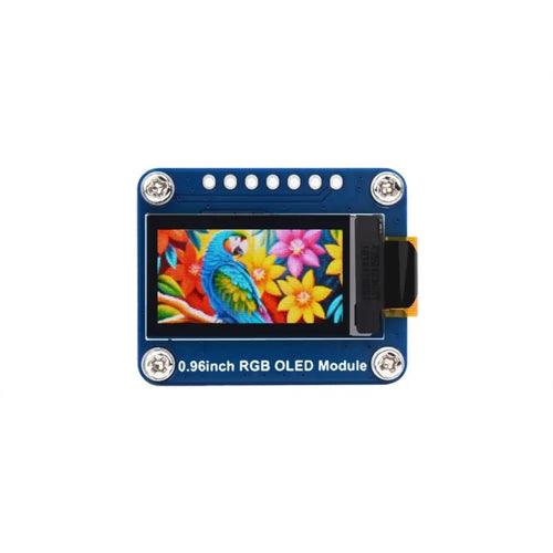 Waveshare 0.96" RGB OLED Display Module, 64×128 Resolution, 65K Colors, SPI Interface