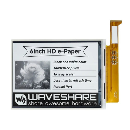 Waveshare 1448×1072 High Definition 6" E-Ink Raw Display