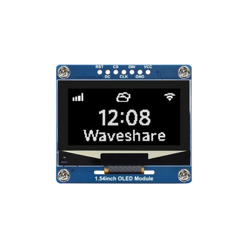 Waveshare 1.54" OLED Display Module, 128×64 Resolution, SPI/I2C Communication (Blue)