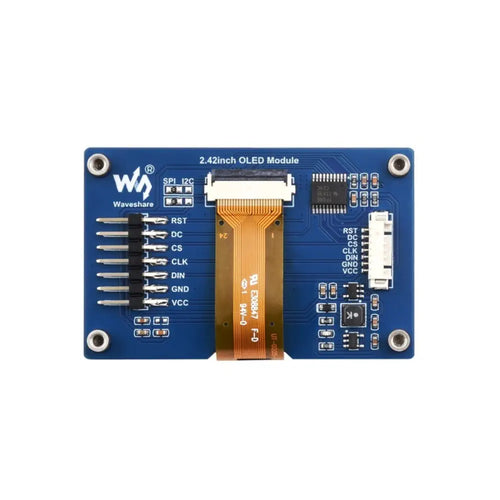 Waveshare 2.42" OLED Display Module, 128×64 Resolution, SPI / I2C Communication (Yellow)