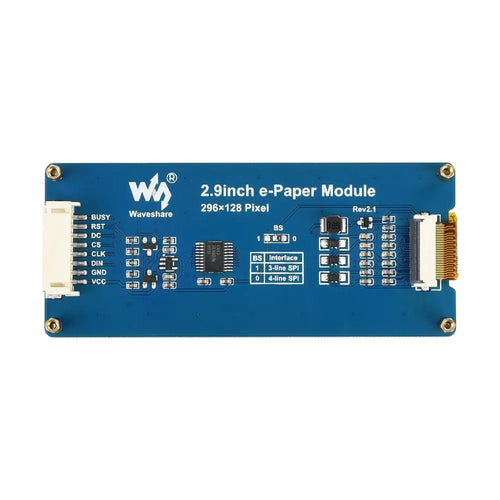 Waveshare 2.9" E-Paper E-Ink Display Module (B), 296×128, Red / Black / White, SPI