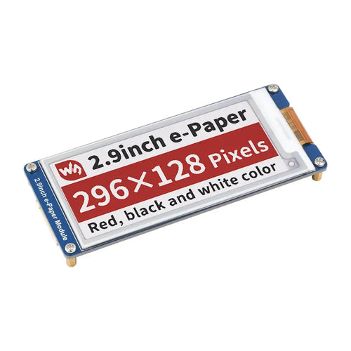 Waveshare 2.9" E-Paper E-Ink Display Module (B), 296×128, Red / Black / White, SPI
