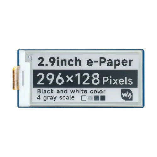 Waveshare 2.9" E-Paper E-Ink Display Module for Raspberry Pi Pico, 296×128, Black / White, SPI