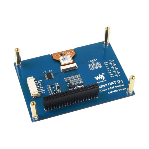 Waveshare 4.01" ACeP 7-Color E-Paper E-Ink Display HAT for Raspberry Pi, 640×400 Pixels