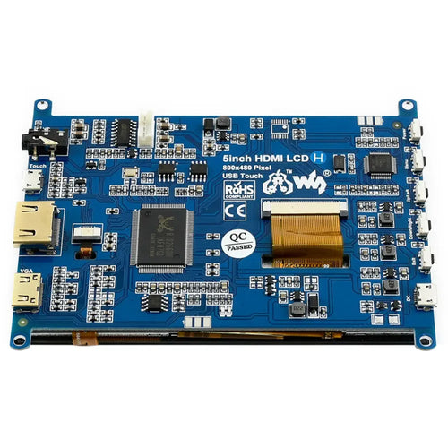Waveshare 5" Capacitive Touch Screen LCD (H), 800×480, HDMI, Various Systems Support