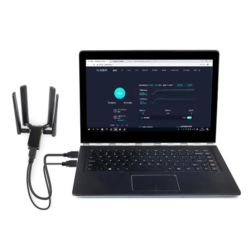 Waveshare 5G Dongle Module, Quad Antennas, USB 3.1 Port, Aluminum Alloy Heatsink, M.2 Key B Interface (RM520N-GL)