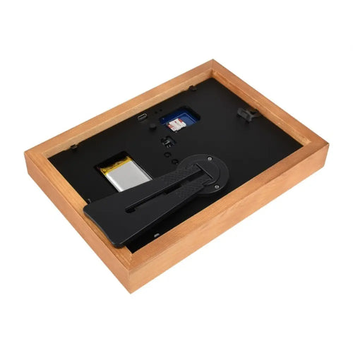 Waveshare 7.3" ACeP 7-Color E-Paper w/ Wood Frame, Ultra-Long Standby, 800 × 480 Resolution (Batteries Included)