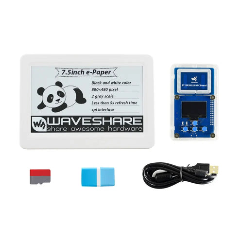 Waveshare 7.5" NFC-Powered e-Paper Evaluation Kit, Wireless Powering & Data Transfer (Not Compatible w/ Samsung)