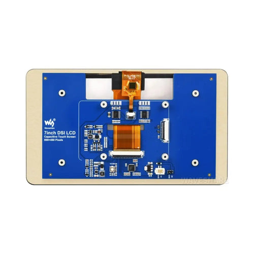 Waveshare 7" Capacitive Touch Display, DSI Interface, IPS Screen, 800×480, 5-Point Touch (w/ Case)