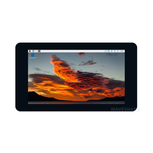 Waveshare 7" Capacitive Touch Display, DSI Interface, IPS Screen, 800×480, 5-Point Touch (w/ Case)