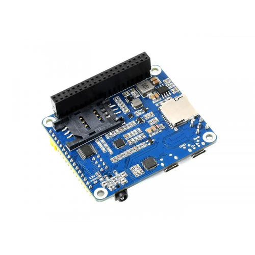 Waveshare A7600C1 LTE Cat-1 HAT for Raspberry Pi, Low Speed 4G Module, 2G GSM/GPRS (for China)