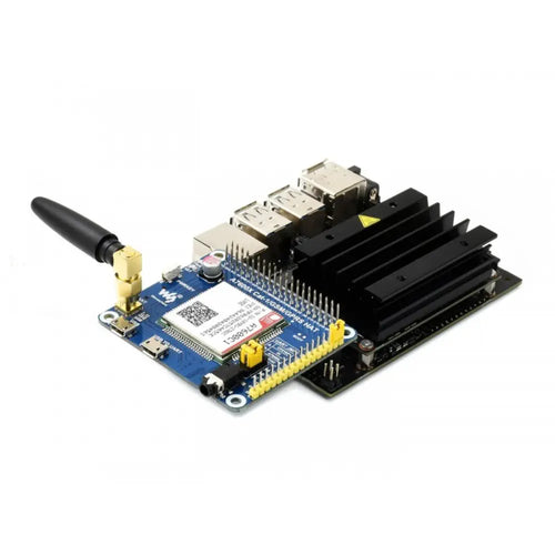 Waveshare A7600C1 LTE Cat-1 HAT for Raspberry Pi, Low Speed 4G Module, 2G GSM/GPRS (for China)