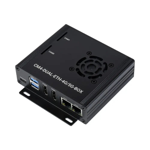 Waveshare Dual Gigabit Ethernet 5G/4G Mini-Computer Based on Raspberry Pi Compute Module 4 (not Included) (EU)
