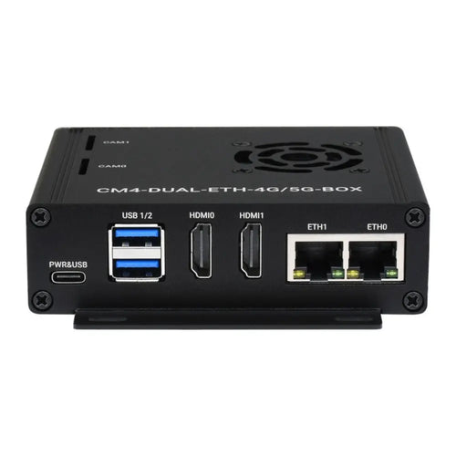 Waveshare Dual Gigabit Ethernet 5G/4G Mini-Computer Based on Raspberry Pi Compute Module 4 (not Included) (EU)