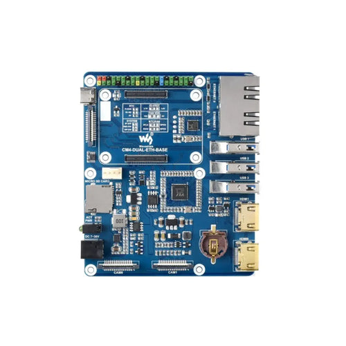 Waveshare Dual Gigabit Ethernet Mini-Computer for Raspberry Pi Compute Module 4 (not Included) (EU)