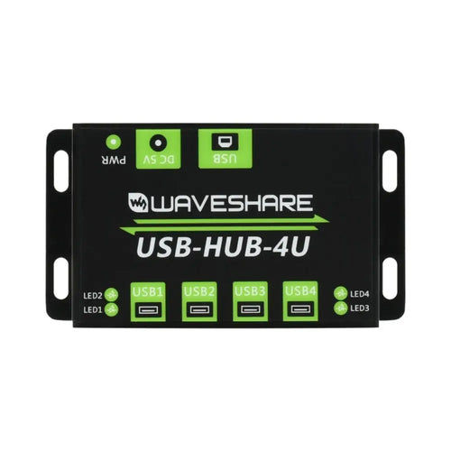 Waveshare Industrial Grade USB HUB, Extending 4x USB 2.0 Ports (No Power Supply)