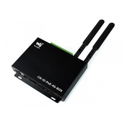 Waveshare Industrial IoT Mini-Computer Add-on, 4G/PoE Features, Based on Raspberry Pi CM3/CM3+ Series (EU)