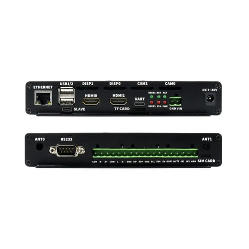 Waveshare Industrial IoT Mini-Computer Based on CM4 (not Included), PoE, 5G/4G, Metal Case, Cooling Fan (EU)