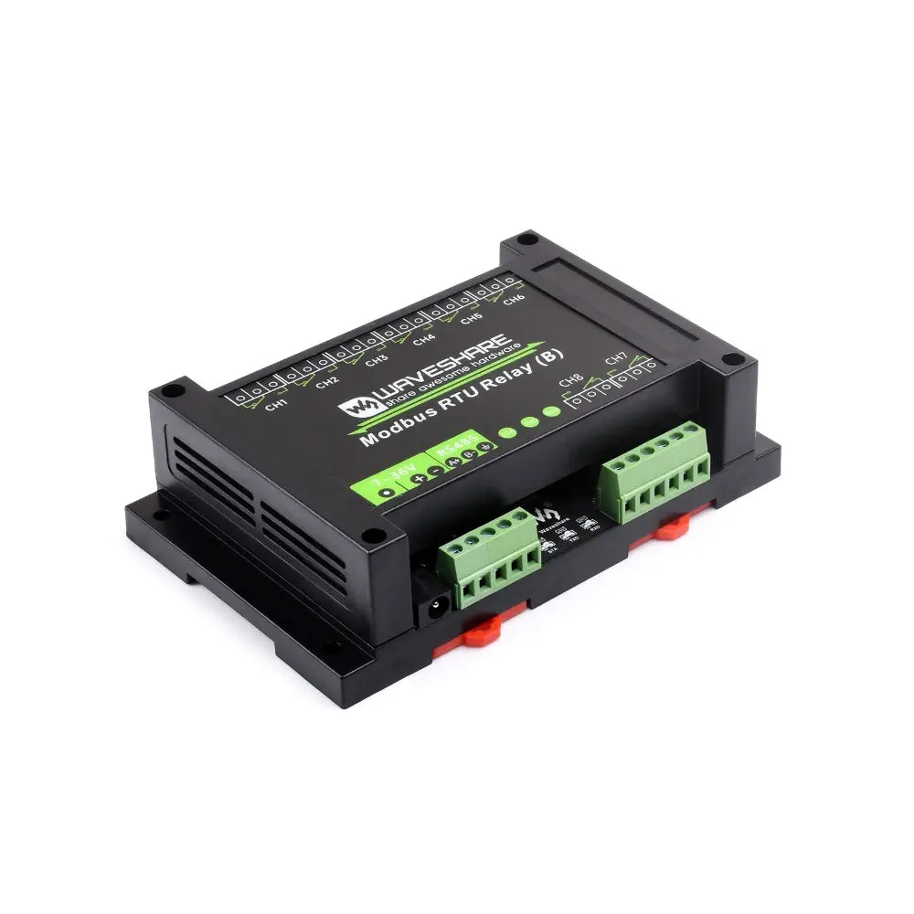 Waveshare Industrial Modbus RTU 8-Ch Relay Module (B) w/ RS485 Interface, 7~36V Power Supply