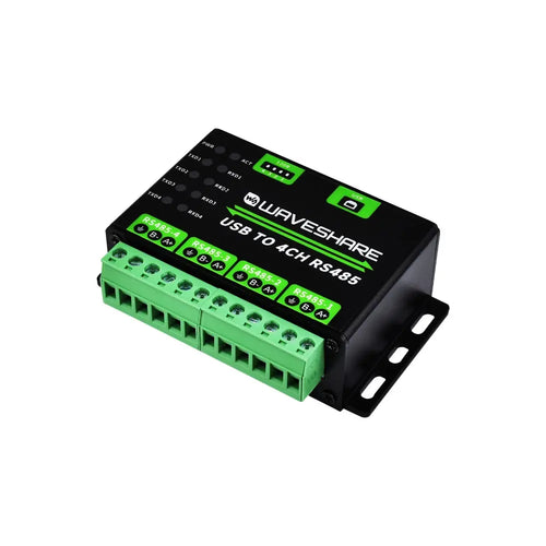 Waveshare Industrial USB to 4Ch RS485 Converter, Multi Protection Circuits, Multi System Support, Aluminium Alloy Case