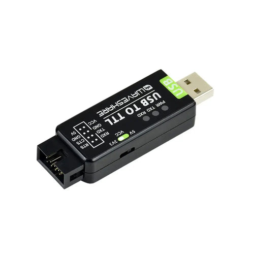 Waveshare Industrial USB to TTL Converter, Original FT232RNL, Multi Protection Circuits, Multi Systems Support