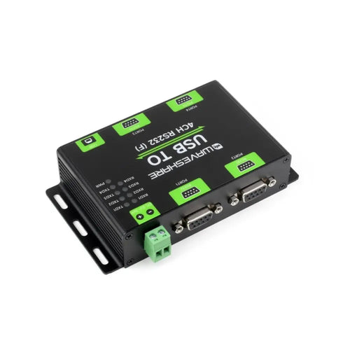Waveshare Isolated USB to 4-Ch RS232 Converter, USB to Serial Adapter, FT4232HL Chip, Mac / Linux / Android / Windows